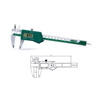 Calibro digitale 150 mm con uscita dati, 6 pollici, acciaio inox, 3V