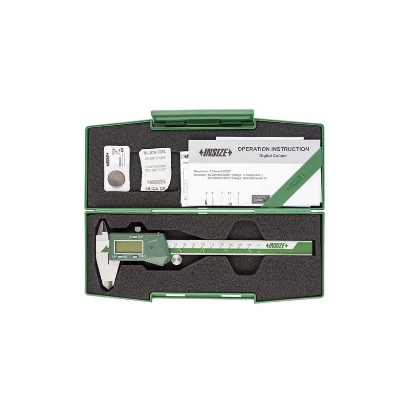 Calibro digitale 150 mm con uscita dati, 6 pollici, acciaio inox, 3V