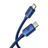 Cavo Baseus USB-C a USB-C Crystal Shine 100W 1,2m blu