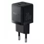 Baseus caricabatterie da parete 20W USB-C e USB-A con PD 3.0 e QC 3.0, spina EU, nero