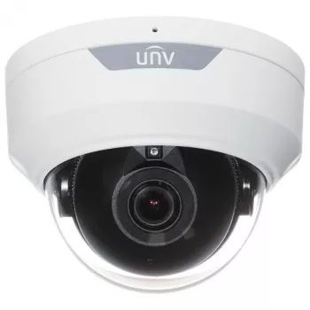 UNIVIEW IPC328LE-ADF28K-H telecamera di sicurezza IP dome da esterno 8MP, focale fissa 2,8mm, IR 30m, PoE, antivandalismo IK10, bianco
