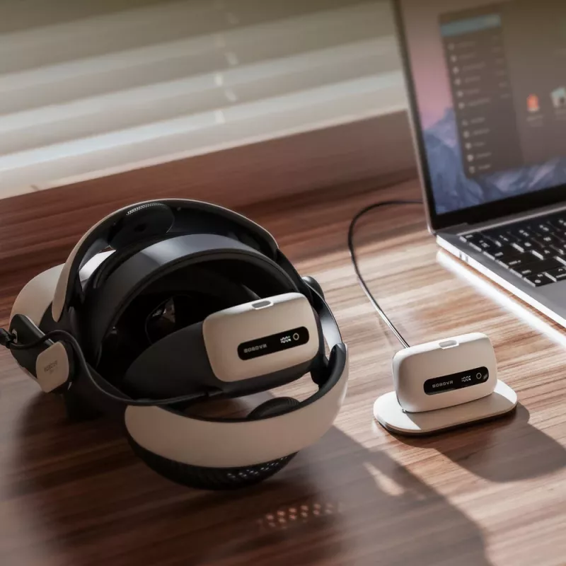 BOBOVR BM60-2 pacco batteria doppio 6500mAh con base di ricarica per supporti M3 Pro+ e M3 - bianco