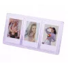 LOVEINSTANT Portafoto triplo verticale per stampe Instax Mini e Zink 2x3 pollici – lilla