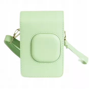 Borsa in pelle PU verde LOVEINSTANT per Fujifilm Instax Mini LiPlay - custodia vintage per fotocamera con tracolla regolabile