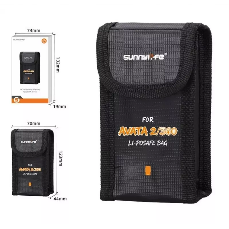 SUNNYLIFE custodia di sicurezza ignifuga per batteria per DJI Avata 2 / Avata 360 / AT3-DC186-1