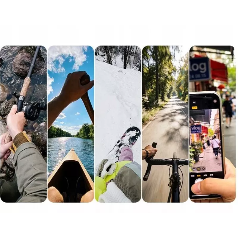 SUNNYLIFE supporto flessibile per collo per DJI Osmo Pocket 3/4, action cam POV, nero