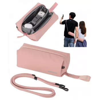 SUNNYLIFE organizer custodia rigida per DJI Osmo Pocket 3, Insta360 X5 & Go 3s - rosa