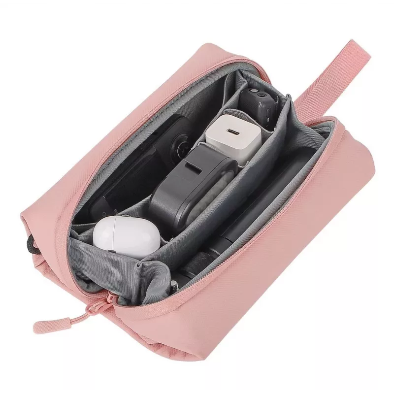 SUNNYLIFE organizer custodia rigida per DJI Osmo Pocket 3, Insta360 X5 & Go 3s - rosa