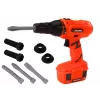LEAN TOYS Avvitatore a batteria fai da te arancione punte viti