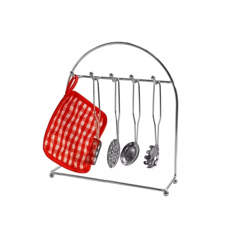 LEAN TOYS 6722 Set pentole e padelle in acciaio inox per bambini, 23 pezzi con utensili e cibo giocattolo, argento