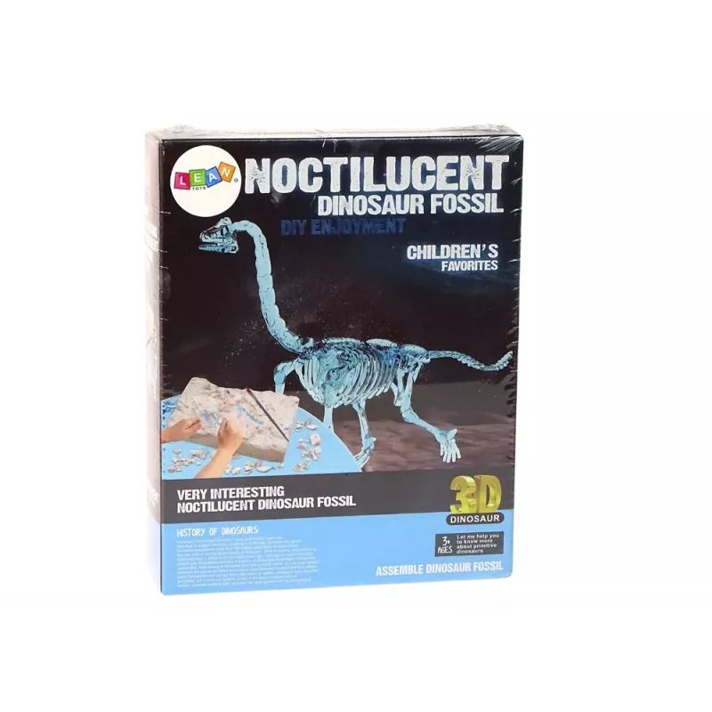 LEAN TOYS Set di scavo archeologico scheletro di dinosauro 3D Brachiosaurus ologramma