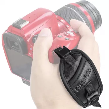 Leofoto WS-01 Cinturino universale da polso per fotocamere - regolabile, Hypalon e nylon, nero