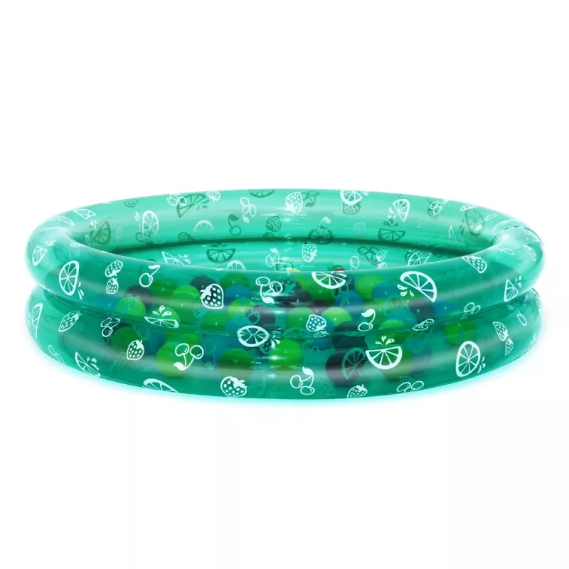 Bestway 51141 piscina da giardino gonfiabile con 50 palline, trasparente con pois, 91 cm