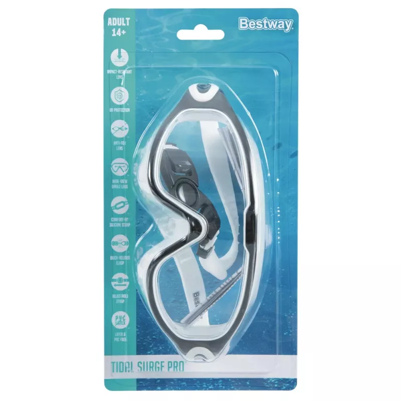Bestway 21194 occhialini da nuoto regolabili nero e bianco