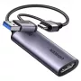 Ugreen CM629 scheda di acquisizione video HDMI a USB 2K 30Hz, Space Gray
