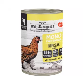 Wiejska Zagroda Monoprotein cibo umido per gatti pollo Adult 400g