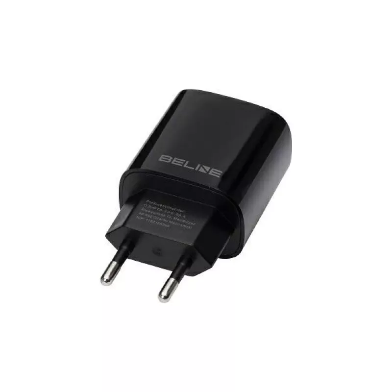 Beline caricabatterie da parete GaN 30W USB-C PD + USB-A QC nero (solo alimentatore)