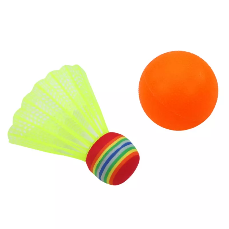 LEAN TOYS Racchette da badminton per bambini animali giallo rosa