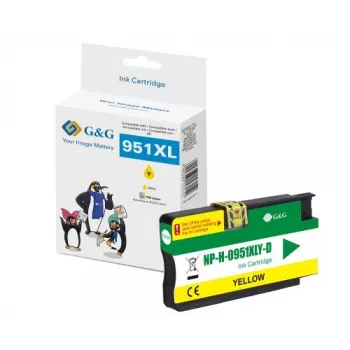 G&G Ninestar Cartuccia d'inchiostro giallo compatibile con HP 951XL (CN048AE) alta resa