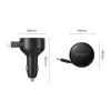 ORICO FC-60-2C caricabatterie auto USB-C avvolgibile 60W - nero