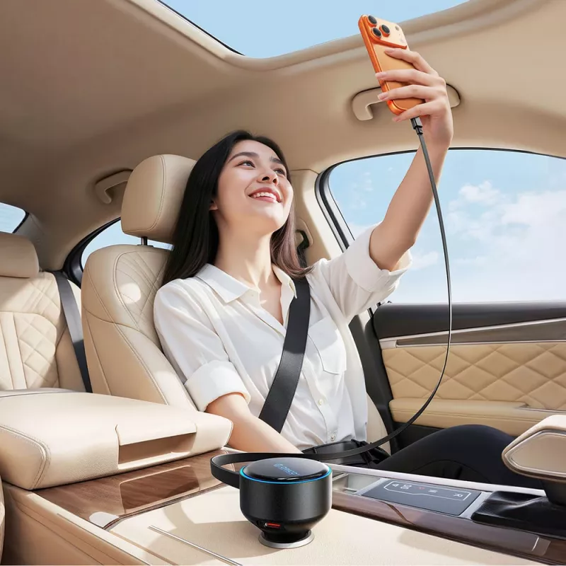 ORICO FC-60-2C caricabatterie auto USB-C avvolgibile 60W - nero