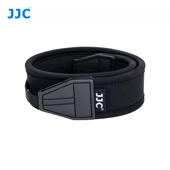 JJC cinghia a tracolla in neoprene per fotocamera, regolabile, nero
