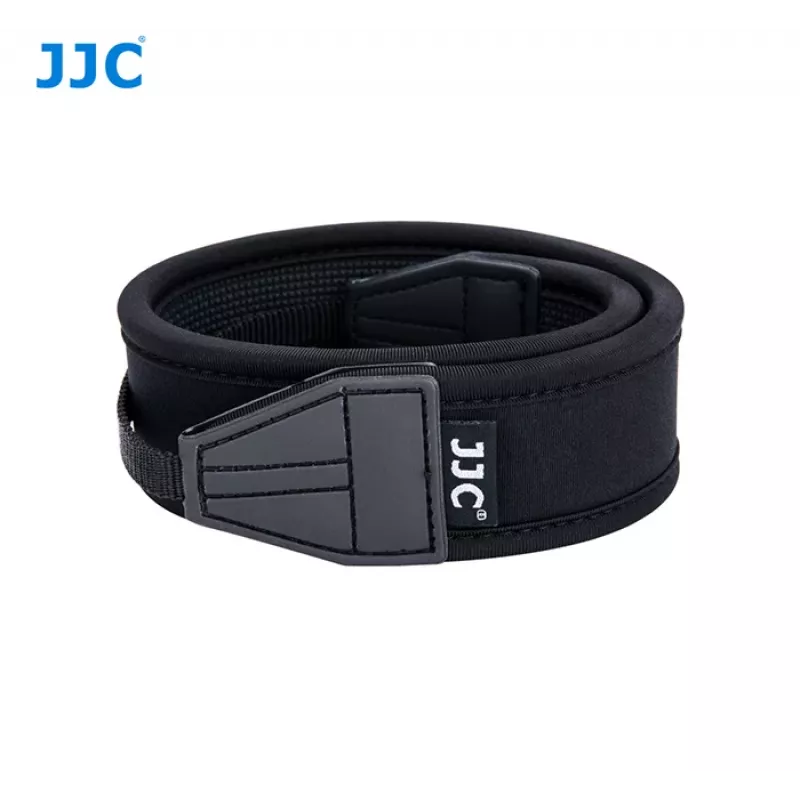 JJC cinghia a tracolla in neoprene per fotocamera, regolabile, nero