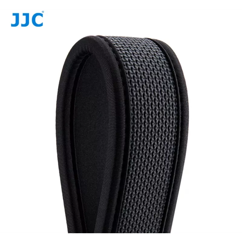 JJC cinghia a tracolla in neoprene per fotocamera, regolabile, nero