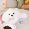 LEAN TOYS peluche cane maltese con zampe appesantite bianco 30 cm
