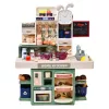 LEAN TOYS cucina giocattolo per bambini con acqua, vapore, luce e suoni, 33 accessori, multicolore