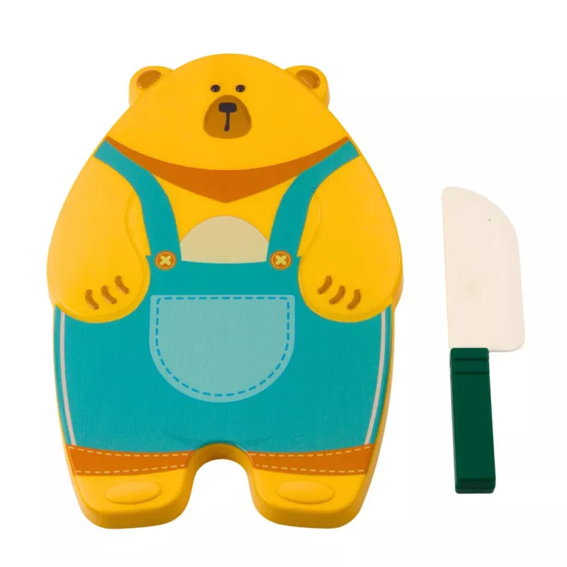 LEAN TOYS set taglia frutta con tagliere e coltello, accessorio educativo per bambini