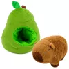 LEAN TOYS avocado verde con capibara peluche 2-in-1 reversibile 25 cm