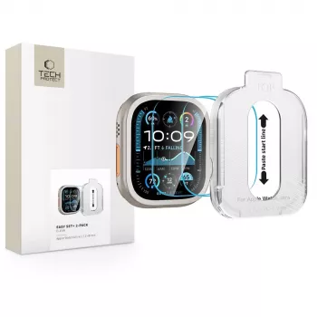 Tech-Protect Easy Set+ protezione display per Apple Watch Ultra 1/2/3 (49 mm), confezione da 2