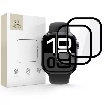 Tech-Protect Glass Flex+ protezione display per Apple Watch 10/11 (46 mm) confezione da 2 nero