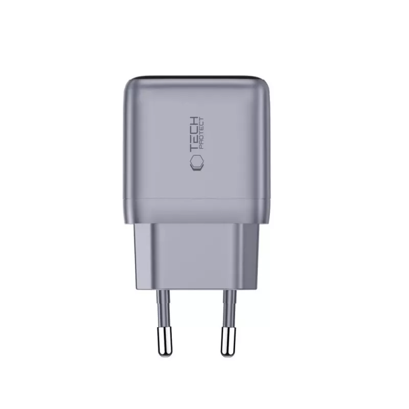TECH-PROTECT POWERVISION NC45W-GAN caricabatterie da parete 1 porta PD 45W grigio scuro