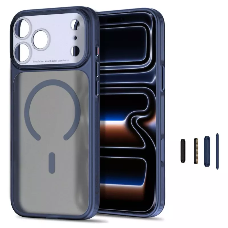 TECH-PROTECT MagPrime cover MagSafe per iPhone 17 Pro / 18 Pro, blu scuro opaco