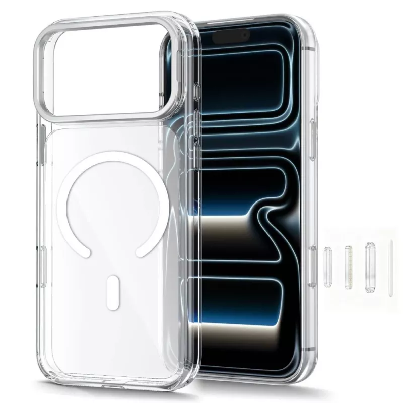 TECH-PROTECT MAGSTAND custodia trasparente MagSafe per iPhone 17 Pro / 18 Pro con supporto pieghevole