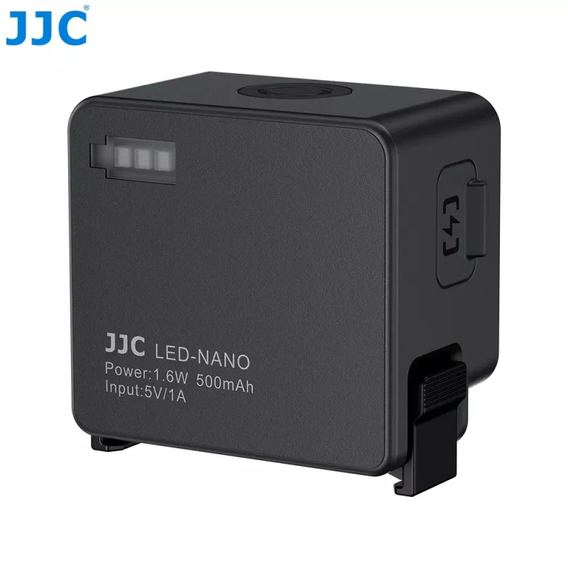 JJC LED-Nano luce video LED per DJI Osmo Action 6 / Osmo Nano, 6500K, 500mAh, USB-C, IPX5