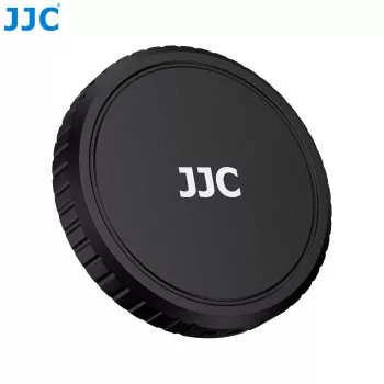 JJC LRR-OA6K2 set tappo obiettivo e anelli decorativi per DJI Osmo Action 6 (tappo nero, anelli rosso e blu)