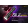Nitecore NT-P20I-UV torcia tattica con luce UV, 1800 lumen, ricaricabile USB-C, IP68, nera