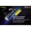 Nitecore NT-P20I-UV torcia tattica con luce UV, 1800 lumen, ricaricabile USB-C, IP68, nera