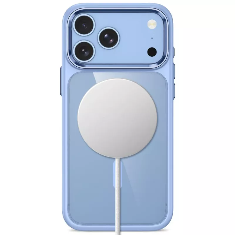 Tech-Protect Magmat MagSafe Clear Case per iPhone 17 Pro / 18 Pro - cornice azzurra