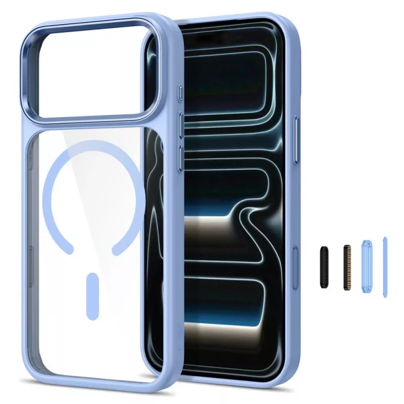 Tech-Protect Magmat MagSafe Clear Case per iPhone 17 Pro Max / 18 Pro Max - azzurro/trasparente