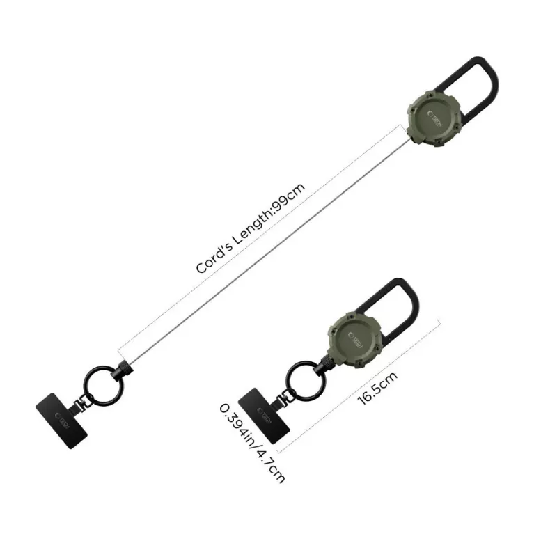 TECH-PROTECT ATH03 Urbanloop supporto antifurto per Apple AirTag, verde militare