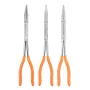 NEO TOOLS 01-293 set pinze a doppio snodo, 3 pezzi, acciaio cromo-vanadio, 280 mm, punte dritte, curve a 45° e 90°, impugnature ergonomiche antiscivolo