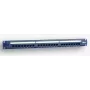 EmiterNet patch panel 19 pollici 1U 24 porte RJ45 UTP Cat.5e con passacavi, blu (compatibile PoE)