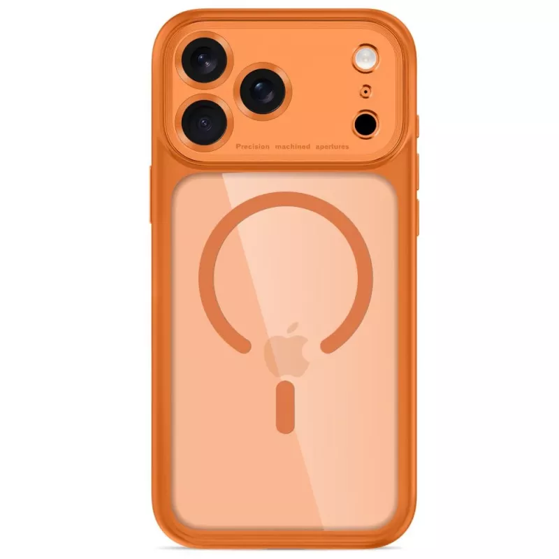 TECH-PROTECT MagPeak custodia MagSafe trasparente per iPhone 17 Pro / 18 Pro - Cosmic Orange