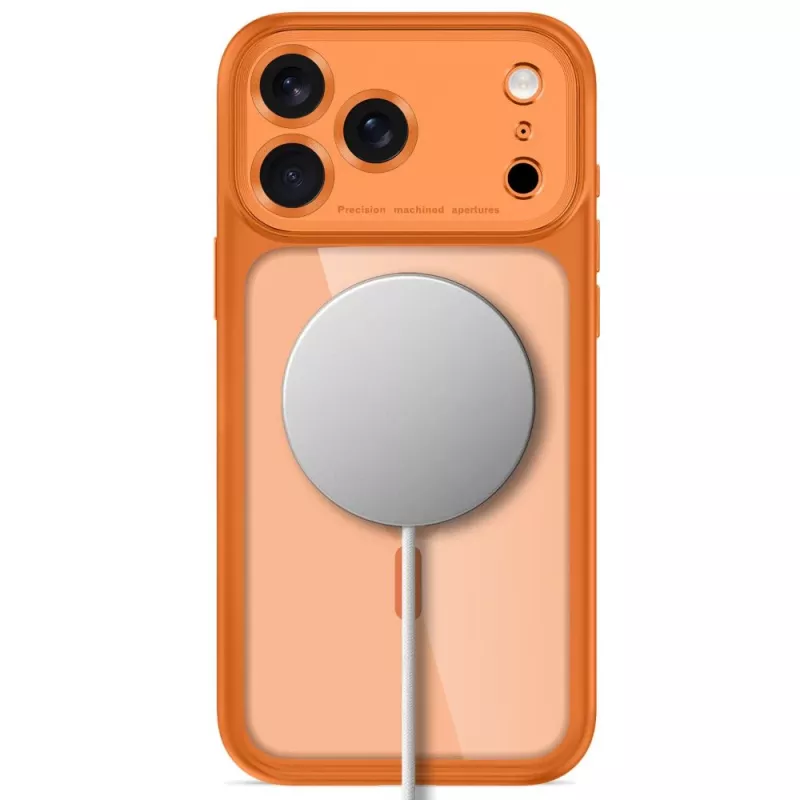 TECH-PROTECT MagPeak custodia MagSafe trasparente per iPhone 17 Pro / 18 Pro - Cosmic Orange