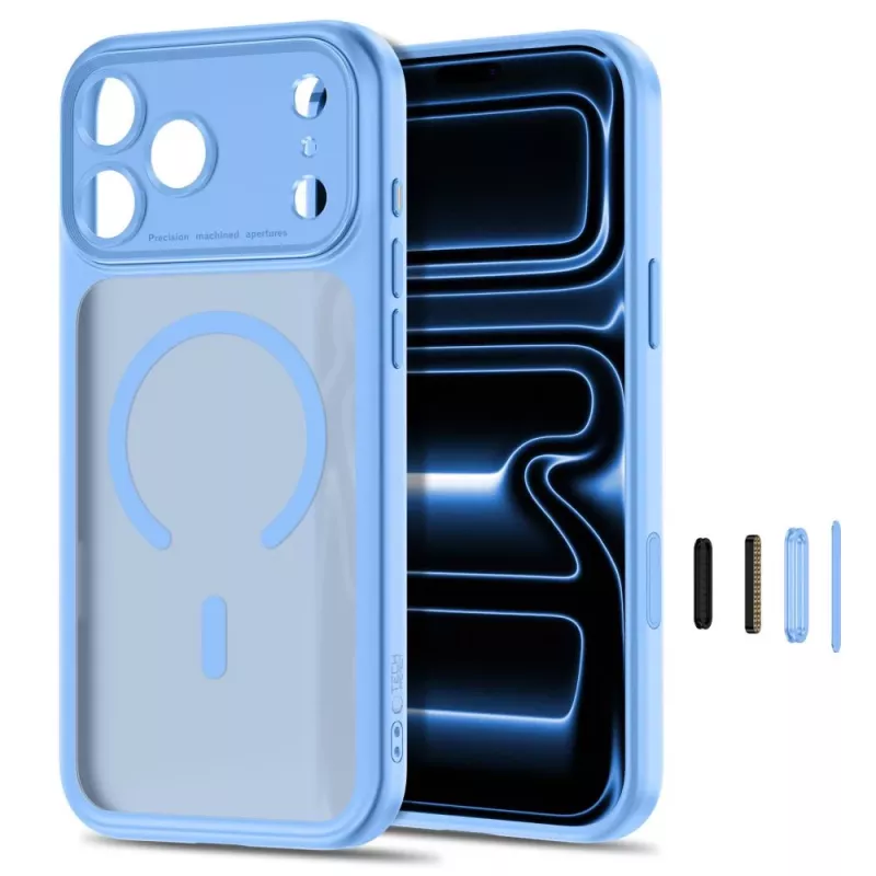 TECH-PROTECT MagPeak custodia MagSafe per Apple iPhone 17 Pro / 18 Pro, azzurro opaco