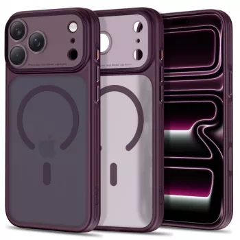 TECH-PROTECT MagPrime custodia MagSafe trasparente per iPhone 17 Pro / 18 Pro - ciliegia scuro opaco